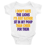 I Don't Hate the Lions Infant Bodysuit - Vikings