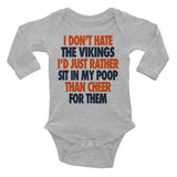 I Don't Hate the Vikings Infant Long Sleeve Bodysuit - Bears