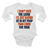 I Don't Hate the Lions Infant Long Sleeve Bodysuit - Bears