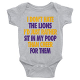 I Don't Hate the Lions Infant Bodysuit - Vikings