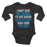 I don't Hate the Vikings Infant Long Sleeve Bodysuit - Lions