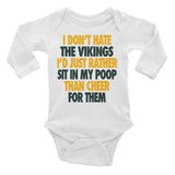 I Don't Hate the Vikings Infant Long Sleeve Bodysuit - Packers