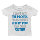 I Don't Hate Green Bay Infant Tee - Lions