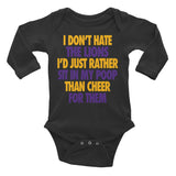 I Don't Hate the Lions Infant Long Sleeve Bodysuit - Vikings