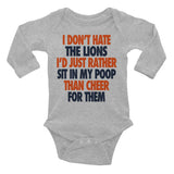 I Don't Hate the Lions Infant Long Sleeve Bodysuit - Bears