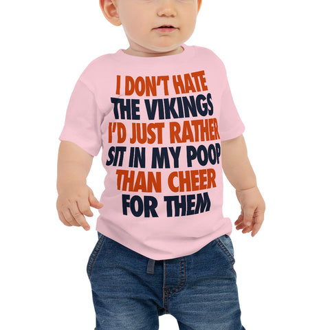 I Don't Hate the Vikings Baby Jersey Short Sleeve Tee - Bears