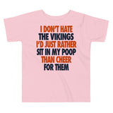 I Don't Hate the Vikings Toddler Short Sleeve Tee - Bears