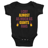 Boo Hoo Crybaby Giants Fans Onesie