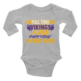 Full Time Vikings Fan Infant Long Sleeve Bodysuit