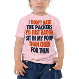I Don't Hate the Packers Toddler Short Sleeve Tee - Bears