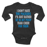 I Don't Hate Green Bay Infant Long Sleeve Bodysuit - Lions