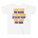 I Don't Hate the Bears Toddler Short Sleeve Tee - Vikings