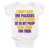 I Don't Hate the Packers Infant Bodysuit - Vikings