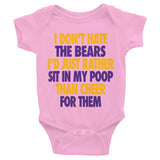 I Don't Hate the Bears Infant Bodysuit - Vikings